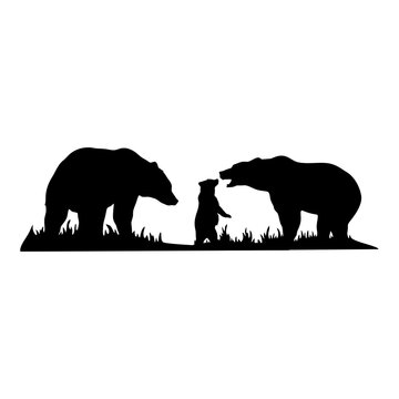 Bear Cub Silhouette Photos Royalty Free Images Graphics Vectors Videos Adobe Stock