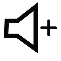 Thin line user speaker volume icon. Fully editable. Royalty free.