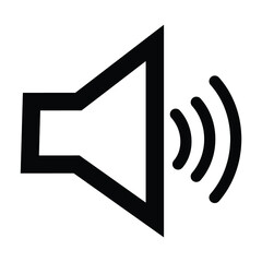Thin line user speaker volume icon. Fully editable. Royalty free.
