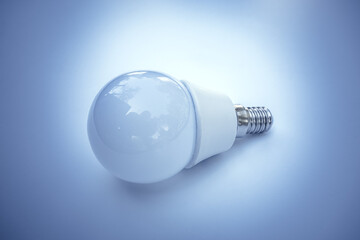 White LED Lamp on white Isolate, incandescent lamp