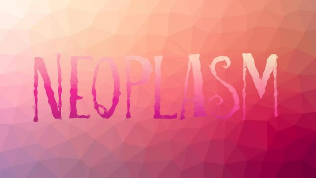 Neoplasm appearing technological tessellation looping moving triangles