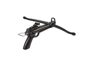 Modern crossbow isolate on a white back. Quiet weapon for hunting and sports.