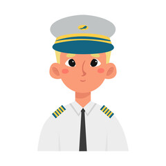 Isolated pilot man professions jobs icon- Vector