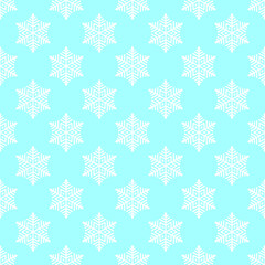 Snowflake seamless pattern. Vector Christmas winter background