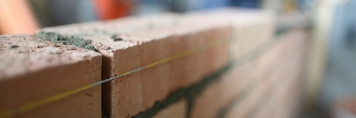 Close up of brick blocks used for building masonry construction