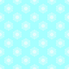 Snowflake seamless pattern. Vector Christmas winter background