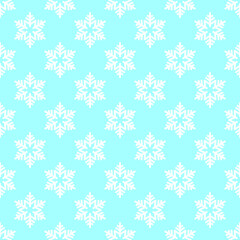 Snowflake seamless pattern. Vector Christmas winter background
