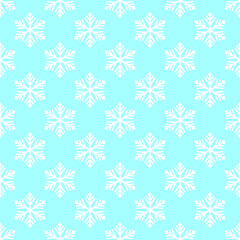 Snowflake seamless pattern. Vector Christmas winter background