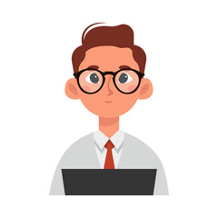 Isolated business man professions jobs icon- Vector