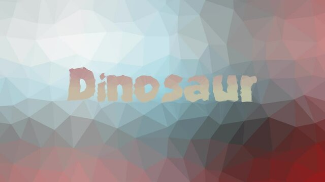 Dinosaur appearing strange tessellation looping moving polygons