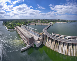 Dnieper hydroelectric power station in Zaporozhye