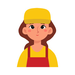Isolated builder woman professions jobs icon- Vector