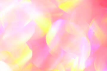 Beautiful coral yellow and pink defocused bokeh lights