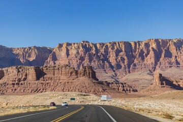 Sunny view of the Vermilion Cliffs National Monument