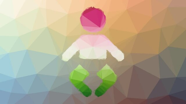 baby nursery dissolving techno tessellating looping moving triangles