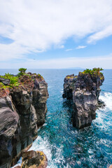 Naklejka premium 静岡県伊東市の城ケ崎海岸