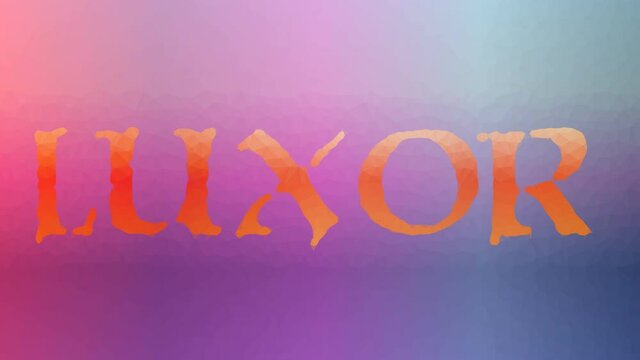 Luxor appearing techno tessellation looping animated triangles