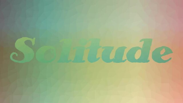 Solitude dissolving interesting tessellated looping moving triangles