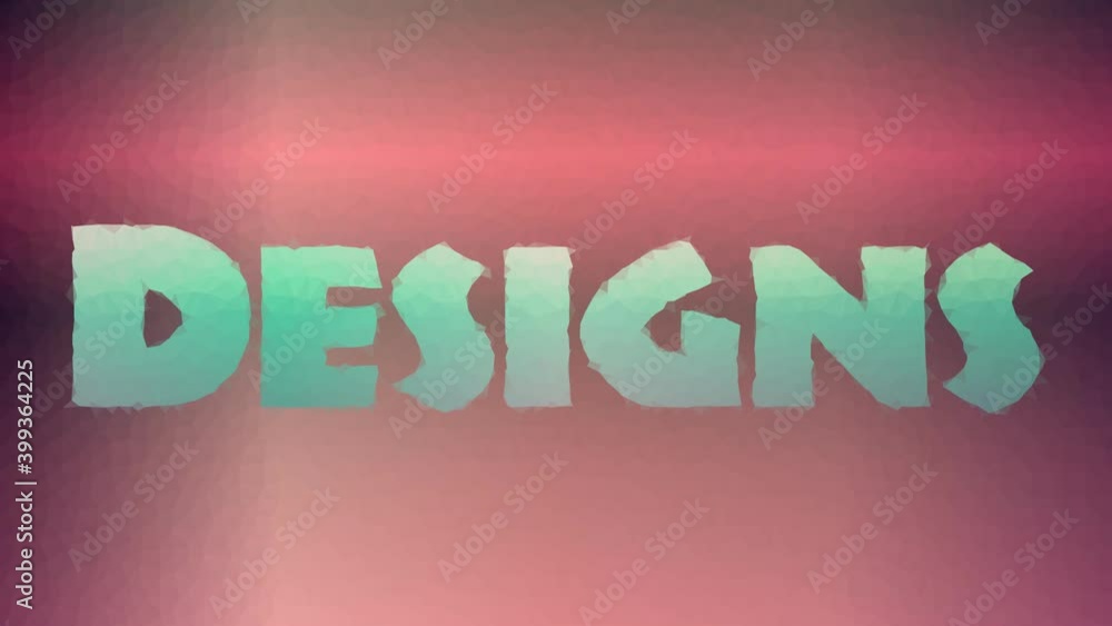 Poster designs appearing strange tessellation looping animated polygons