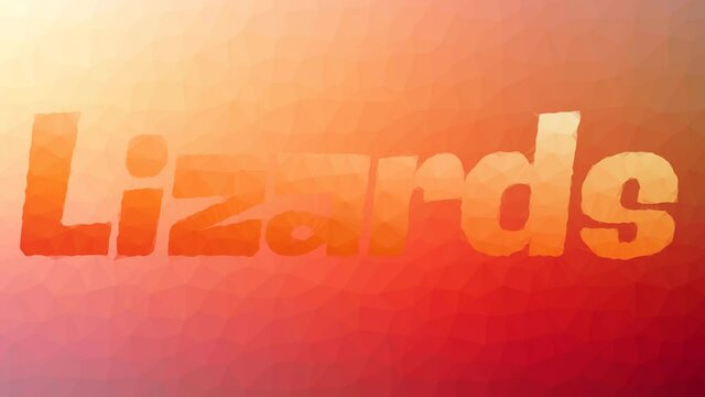 Lizards Appearing Techno Tessellated Looping Animated Triangles