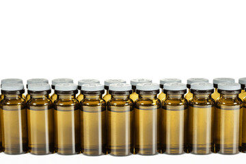 Medical ampoules isolated on a white background