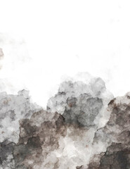 Watercolor painted background with blots and splatters. Brush stroked painting. 2D Illustration.