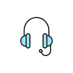 Isolated listening computers tecnology online icon- Vector