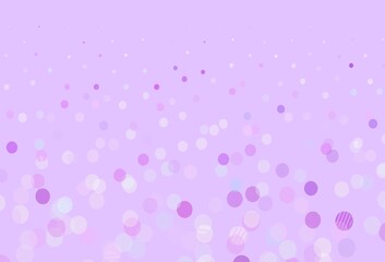 Light Pink, Blue vector pattern with spheres.