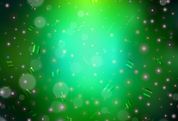 Dark Green vector texture with disks.