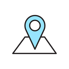 Isolated location computers tecnology online icon- Vector