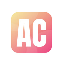 Fototapeta premium AC Letter Logo Design With Simple style