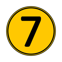 Number seven button.