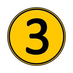 Number three button.