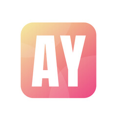 AY Letter Logo Design With Simple style