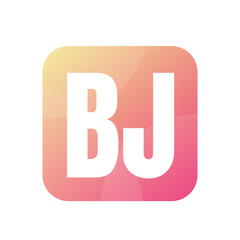 BJ Letter Logo Design With Simple style