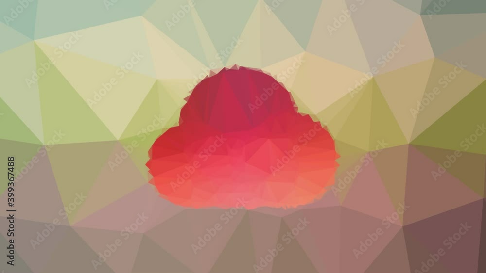 Poster cloud weather butt rain appearing weird tessellation looping animated polygons