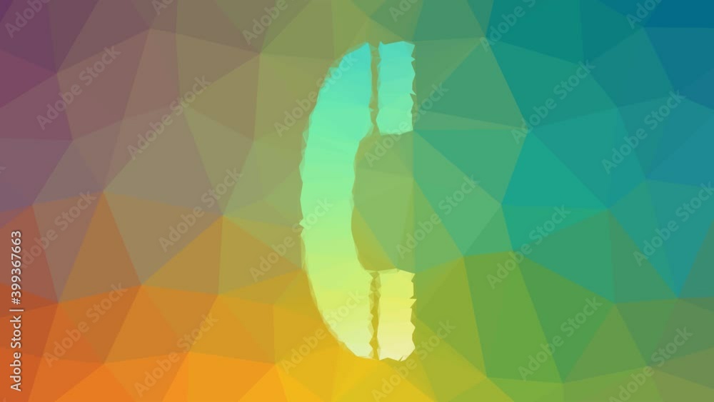 Aufkleber telephone dissolving techno tessellated looping animated polygons