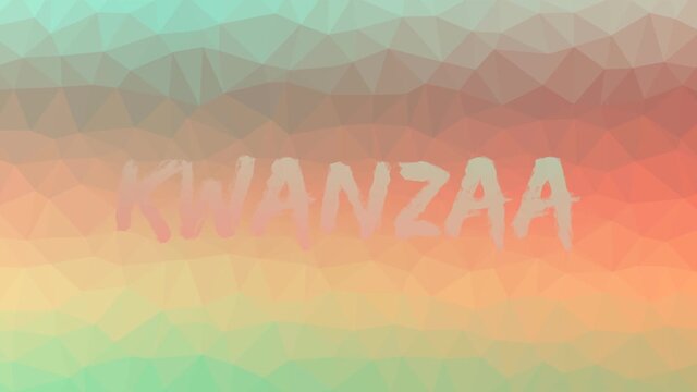 Kwanzaa dissolving techno tessellating looping pulsing polygons