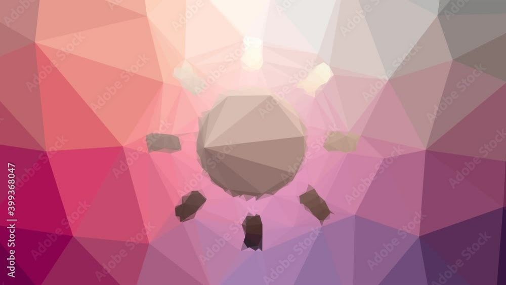Poster sun weather shine brightness dissolving strange tessellating looping pulsing polygons