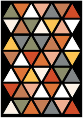 seamless geometric pattern, triangle pastel color scheme , vertical, print ready 
