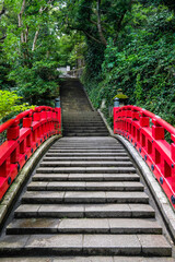 江ノ島の赤い橋