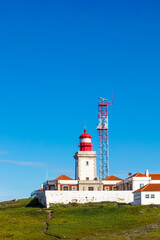 Fototapeta na wymiar Lighthouse of Cabo da Roca on the Atlantic Ocean. Sintra, Portugal