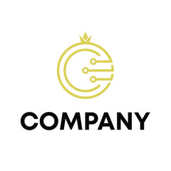 Obraz premium C Circuit logo design