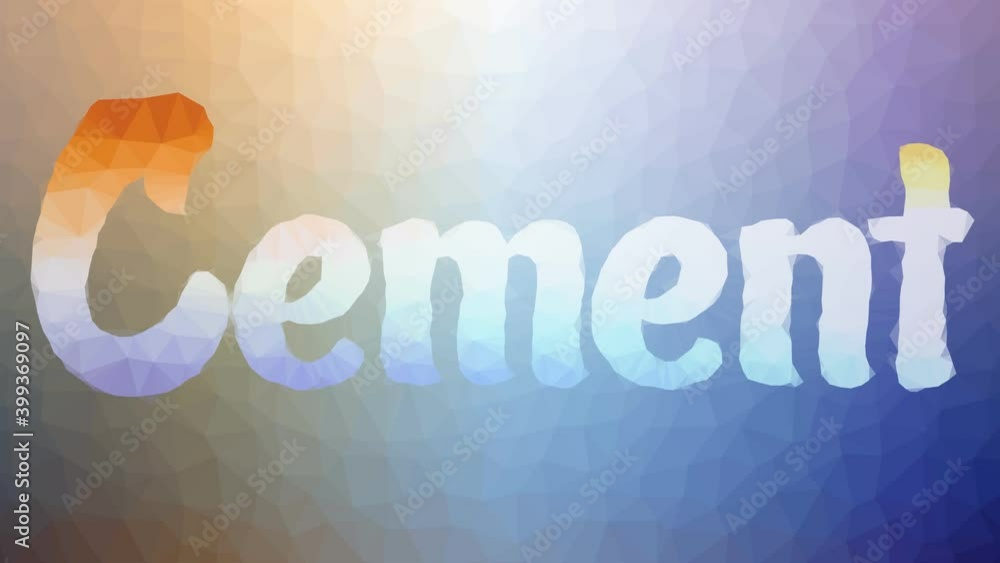 Poster cement appearing weird tessellation looping animated polygons