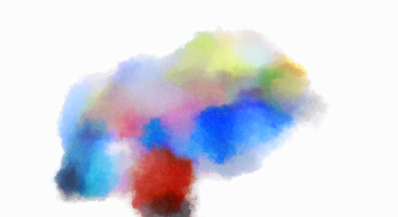 Watercolor painted background. Abstract Illustration wallpaper. Brush stroked painting. 2D Illustration.