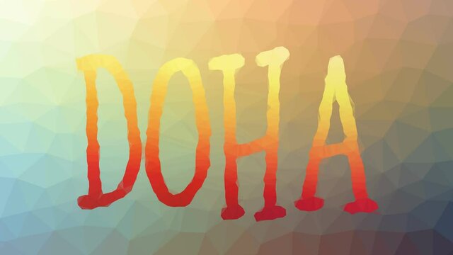 Doha dissolving technological tessellation looping pulsing polygons