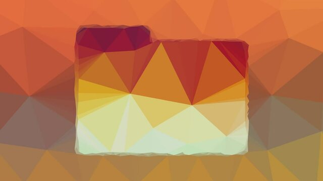 folder appearing techno tessellating looping animated polygons