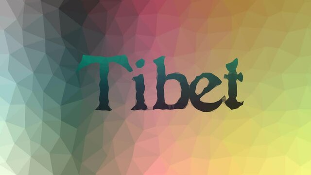 Tibet appearing modern tessellating looping moving triangles