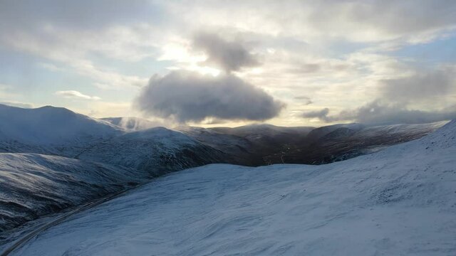 Snow in Glenshee Scotland Highland
