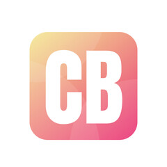 CB Letter Logo Design With Simple style